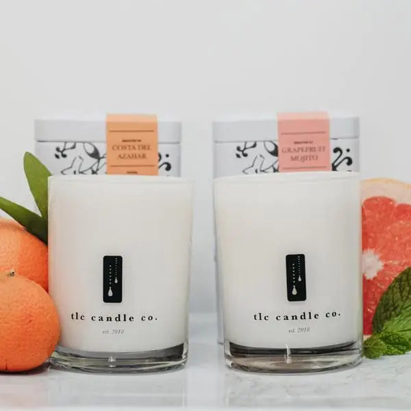 "Summer" Grapefruit Mojito and Costa Del Azahar Luxury 2-Wick Soy Candle Gift Sets