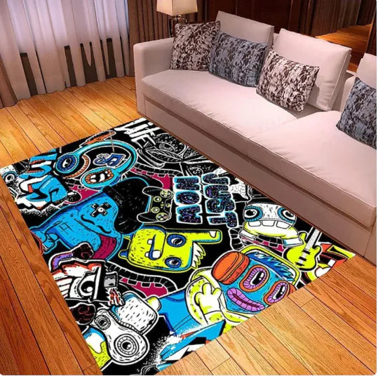 Game Controller Printed Living Room Carpet